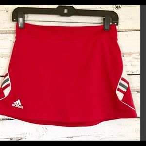 Adidas red skirt with built in shorts